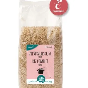 TerraSana Zilvervliesrijst rond bio (1000 gr)