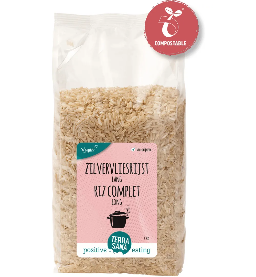 TerraSana Zilvervliesrijst lang bio (1000 gr)