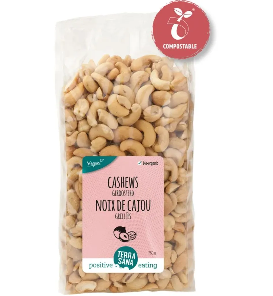 Terrasana Cashewnoten Geroosterd Zonder Zout Bio (750 gr)