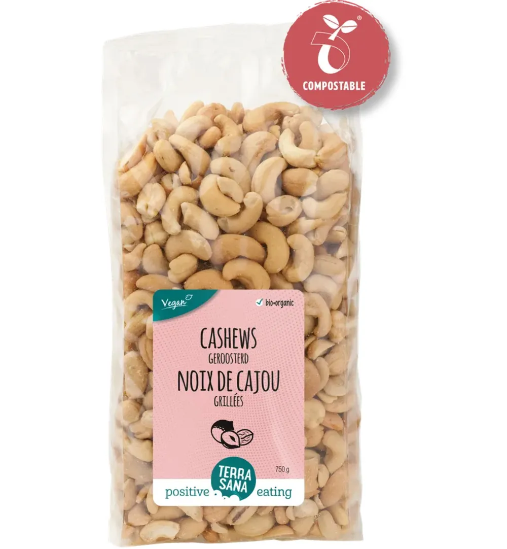 Terrasana Cashewnoten Geroosterd Zonder Zout Bio (750 gr)
