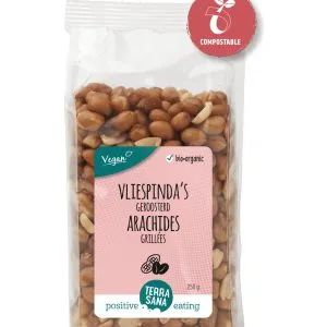 Terrasana Pinda Vlies Zonder Zout Geroosterd Bio (250 gr)