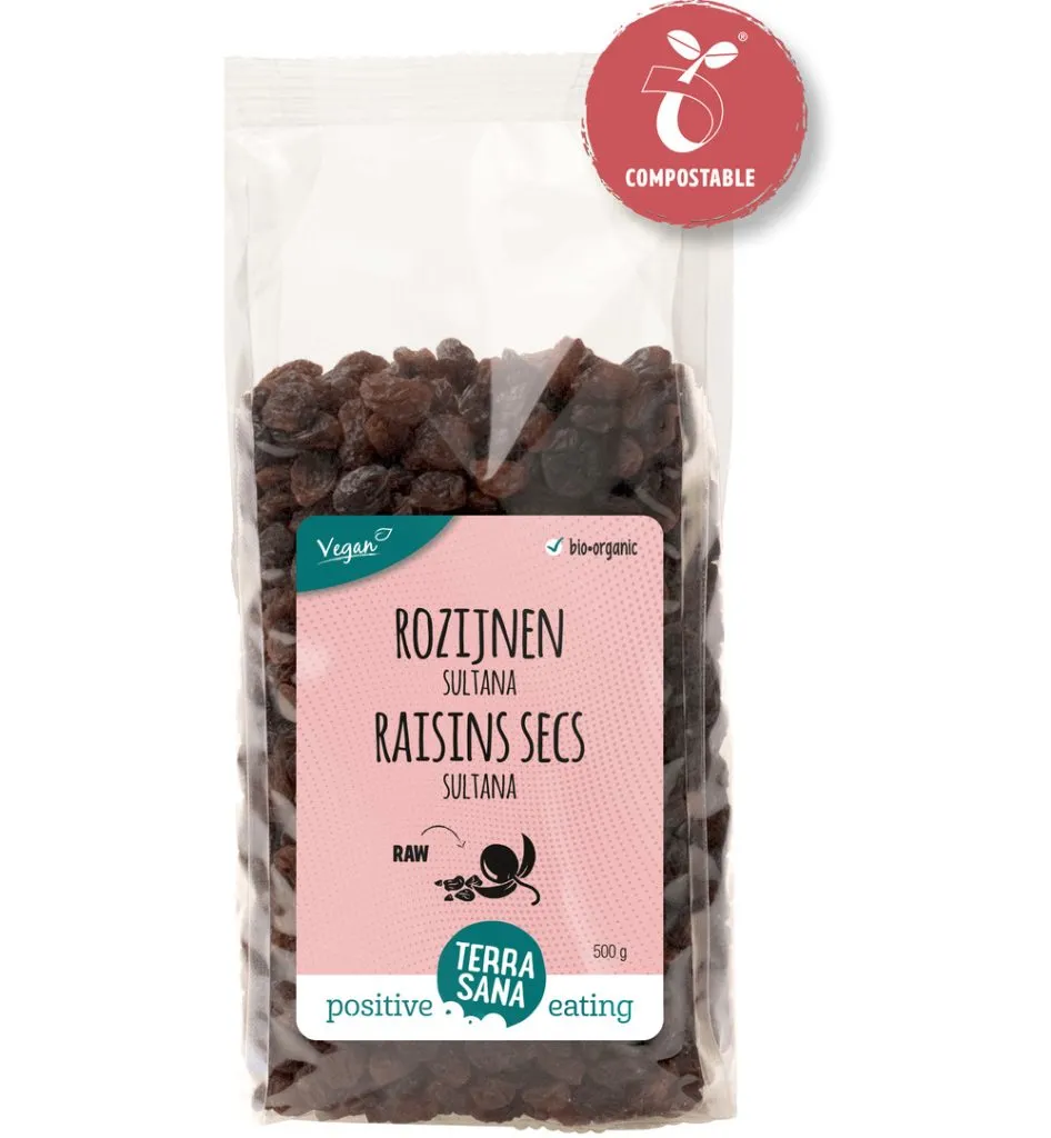 Terrasana Raw Rozijnen Sultana'S Bio (500 gr)