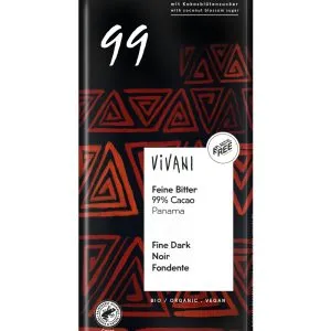 Vivani Chocolade puur delicaat 99% Panama bio (80 gr)