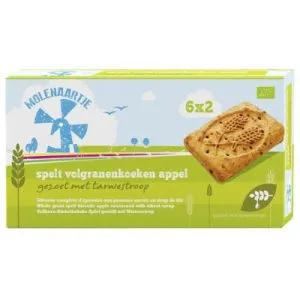 Molenaartje Speltkoek volgranen appel bio (240 gr)