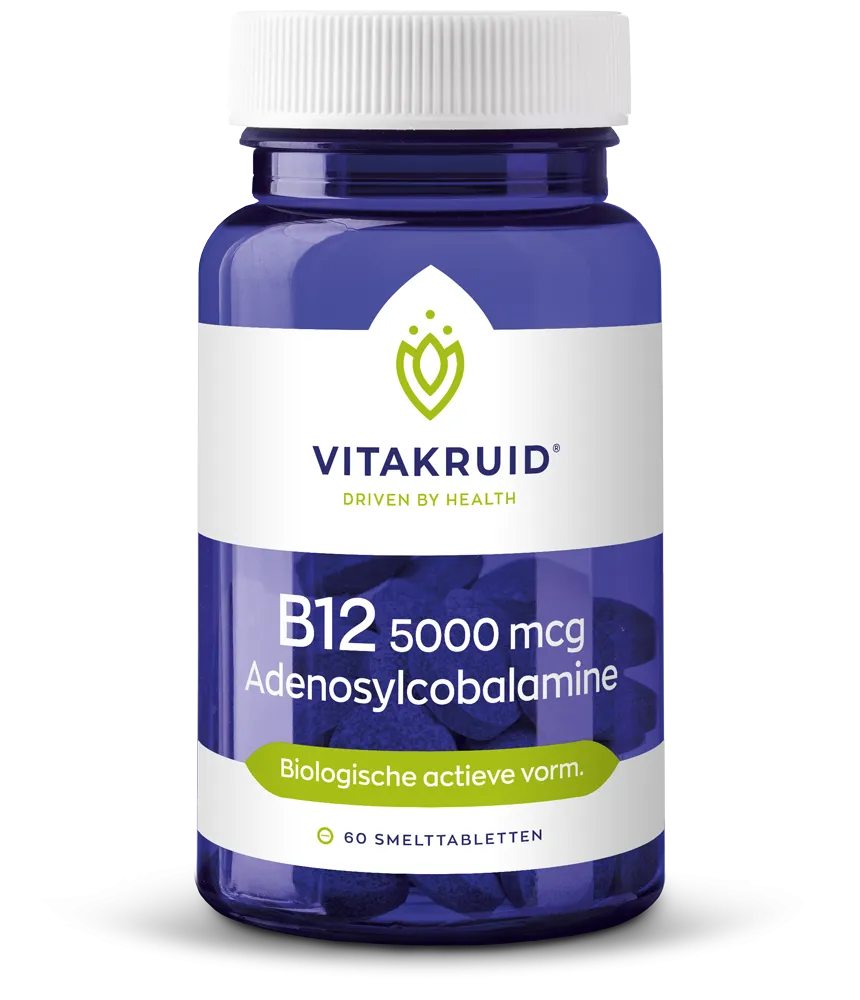 Vitakruid B12 5000 Mcg Actief Adenosylcobalamine Vitamine (60 tabletten)
