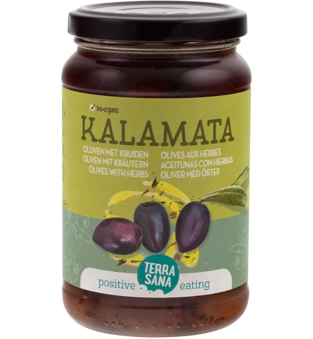 Terrasana Kalamata Olijven In Kruidenolie Bio (345 gr)