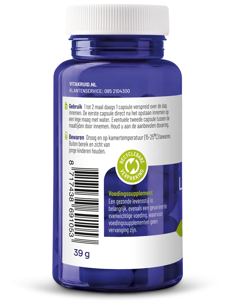 Vitakruid L-Tyrosine 500Mg Uit Fermentatie (60 vega capsules)