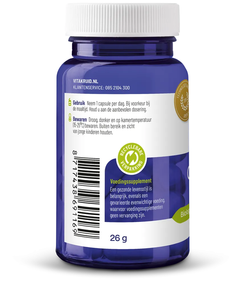 Vitakruid Co-Enzym Q10 Ubiquinol Actieve Vorm Kaneka® 100 Mg (60 vega capsules)