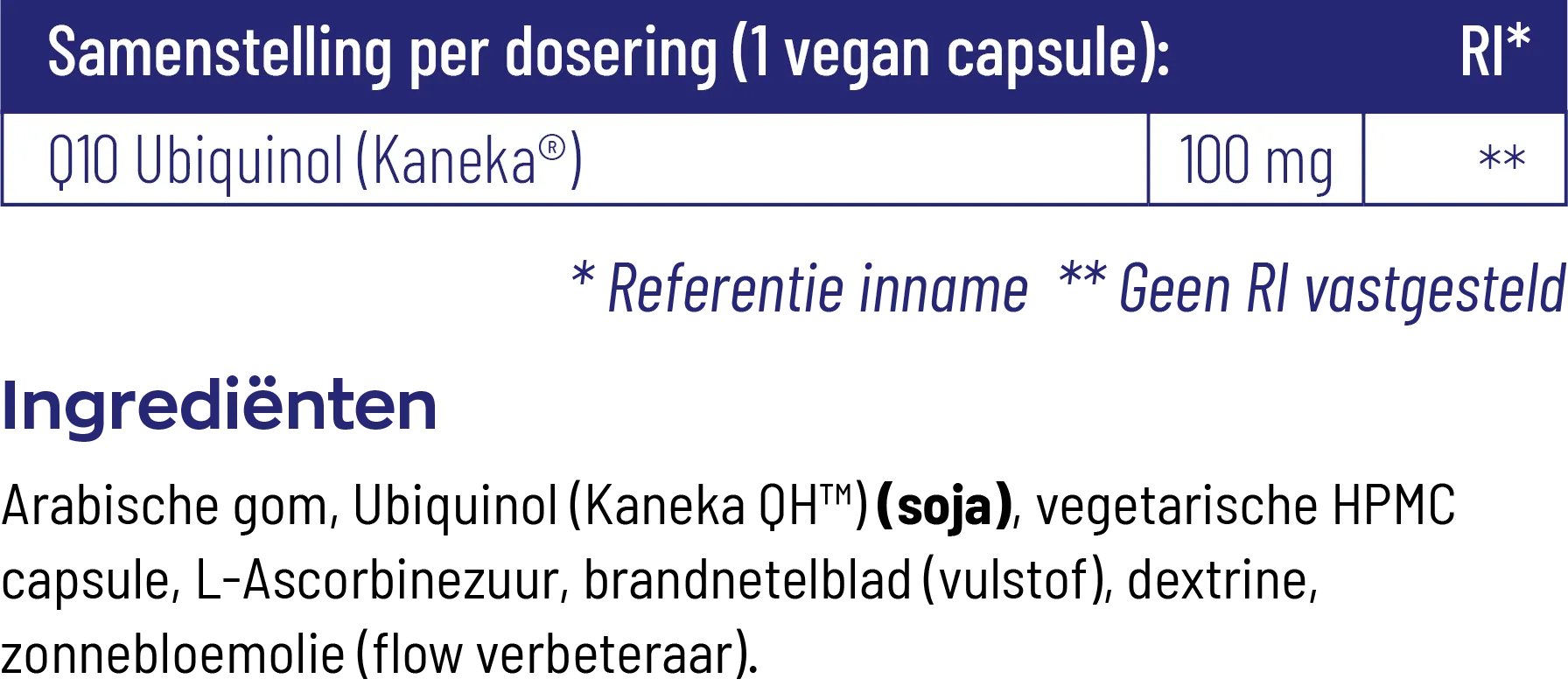 Vitakruid Co-Enzym Q10 Ubiquinol Actieve Vorm Kaneka® 100 Mg (60 vega capsules) - image 3