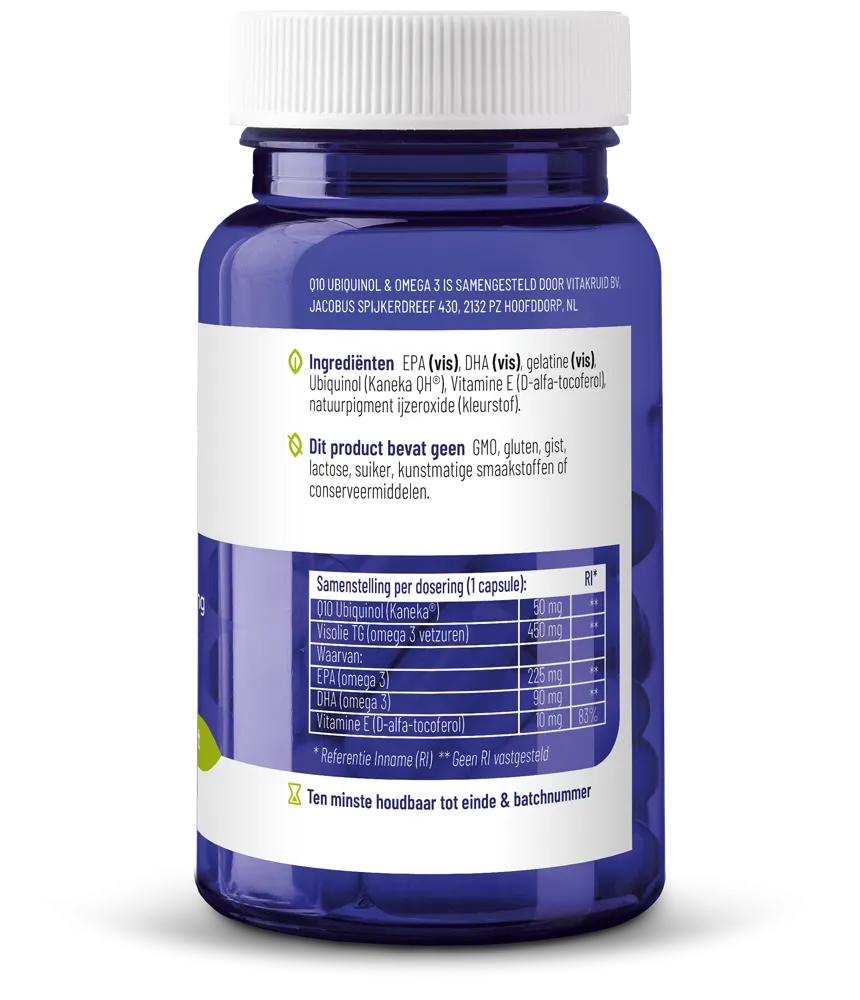 Vitakruid Q10 Ubiquinol 50 Mg & Omega 3 450 Tg (60 Capsules) - image 2