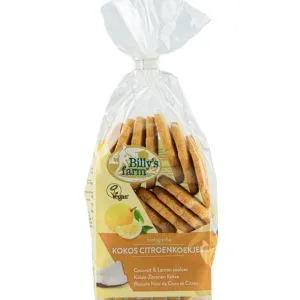 Billy's Farm Kokos citroenkoekjes bio (175 gr)