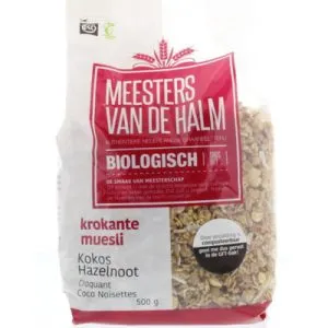 De Halm Krokante Muesli Kokos Hazelnoot Bio (500 gr)