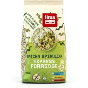 Lima Porridge Express Matcha Spirulina Bio (350 gr)