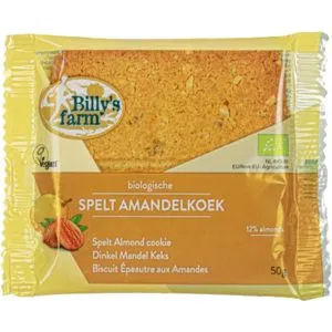 Billy's Farm Spelt amandelkoeken bio (50 gr)