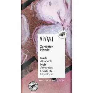 Vivani Chocolade Puur Met Amandelen Bio (100 gr)