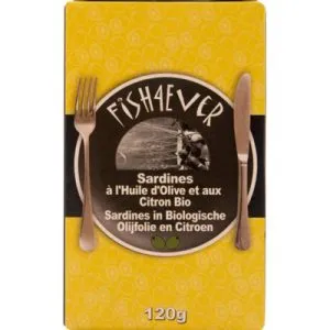 Fish 4 Ever Sardines Olijfolie Citroen (120 gr)