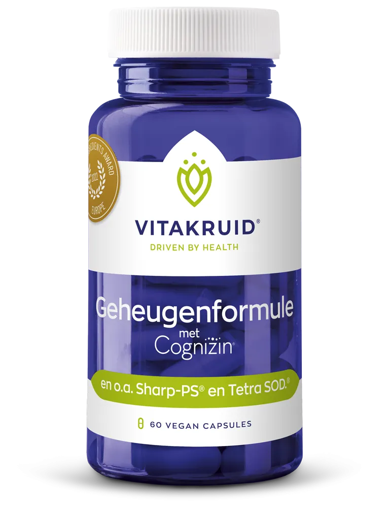 Vitakruid Geheugenformule Oa Bacopa Monnieri Citicoline Opc (60 vega capsules)