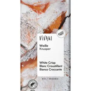 Vivani Chocolade wit met rice crispies bio (100 gr)