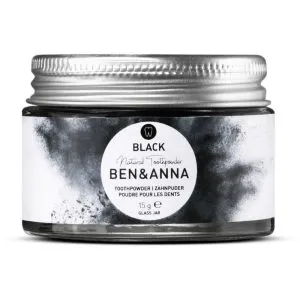 Ben & Anna Tandpoeder zwart active charcoal (15 gr)