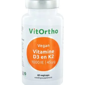 Vitortho Vitamine D3 1000Ie K2 45Mcg Vegan (60 vega capsules)