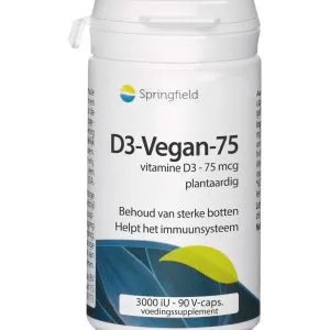 Springfield D3-Vegan-75 vitamine D3 75 mcg (90 vega capsules)