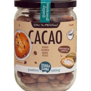 Terrasana Raw Cacao Bonen In Glas Bio (250 gr)
