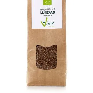 Vitiv Lijnzaad Gebroken Bio (500 gr)