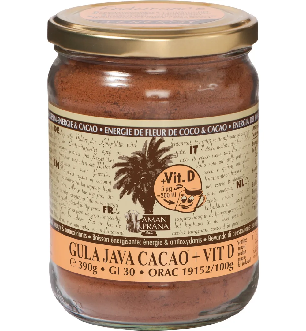 Amanprana Gula Java Cacao + Vitamine D Bio (390 gr)