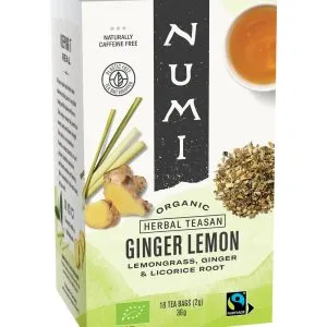 Numigreen tea ginger lemon bio (18 stuks)