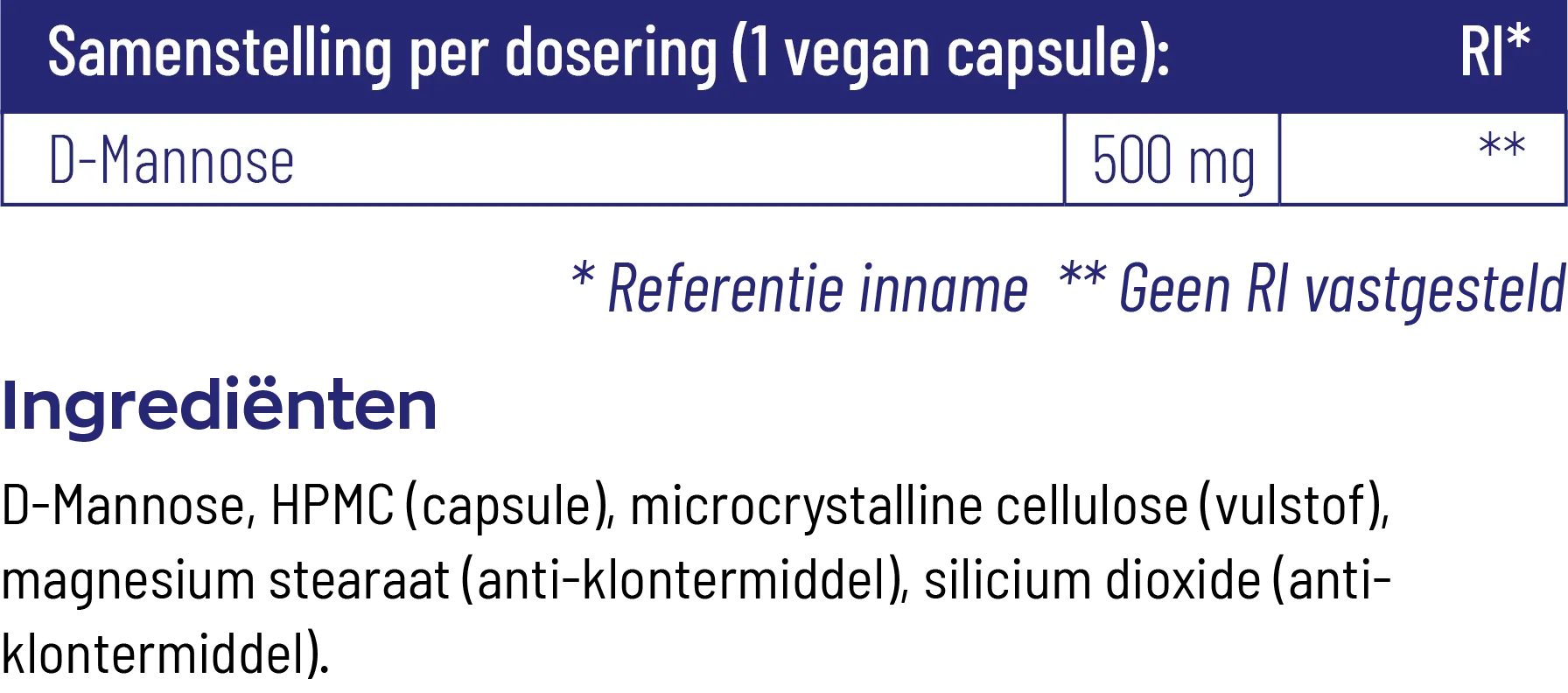 Vitakruid D-Mannose 500 Gewonnen Uit Cranberry (90 vega capsules) - image 3
