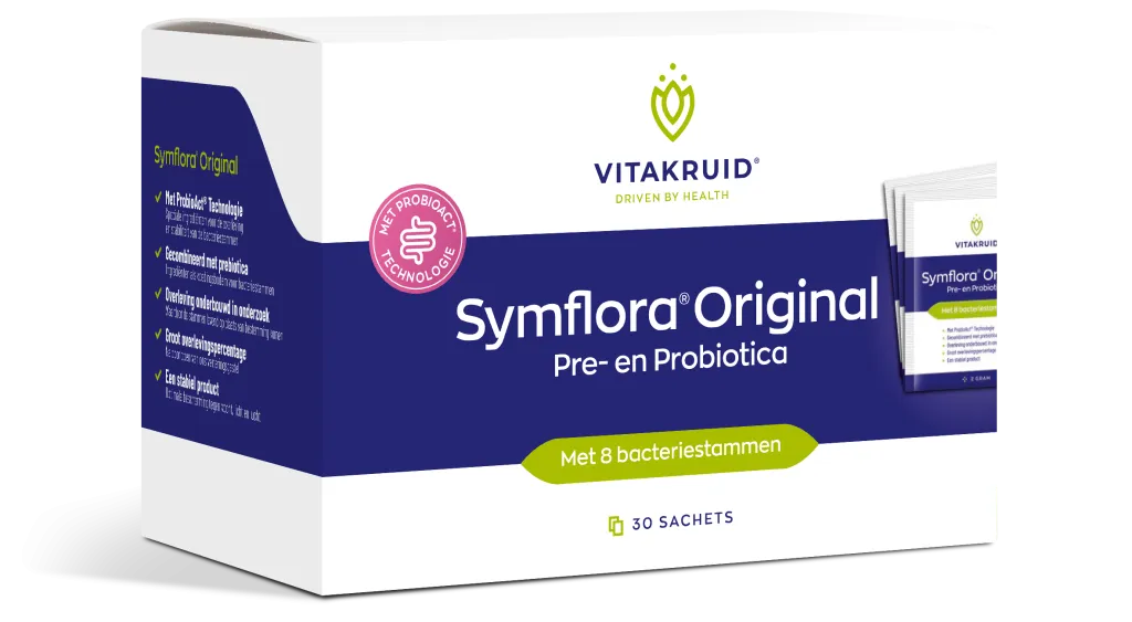 Vitakruid Symflora® Original Pre- En Probiotica 8 Stammen (30 Zakjes)
