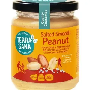 TerraSana Pindakaas fijn met himalayazout bio (250 gr)