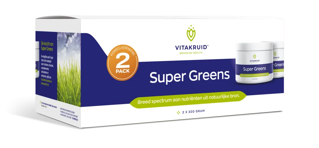 Vitakruid Super Greens 2-Pack Oa Probiotica & Enzymen (2 X 220 gr)