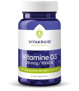 Vitakruid Vitamine D3 25 mcg / 1000 IE (120 tabletten)