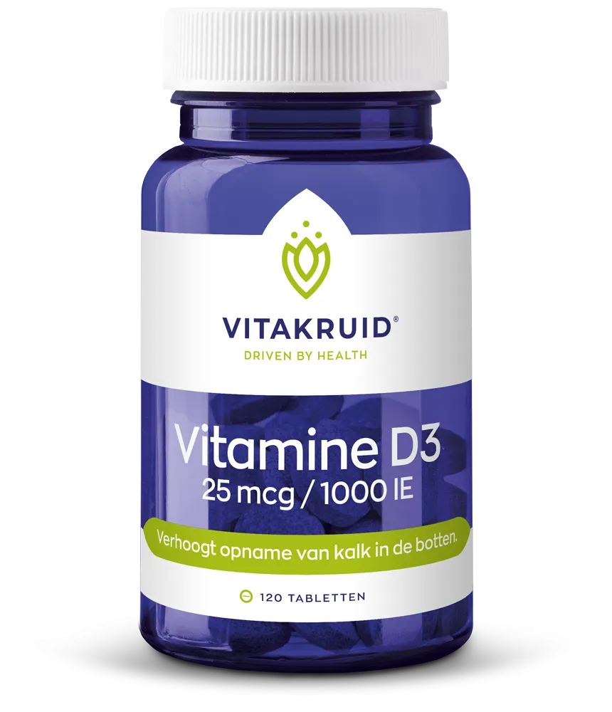 Vitakruid Vitamine D3 25 Mcg / 1000 Ie (120 tabletten)
