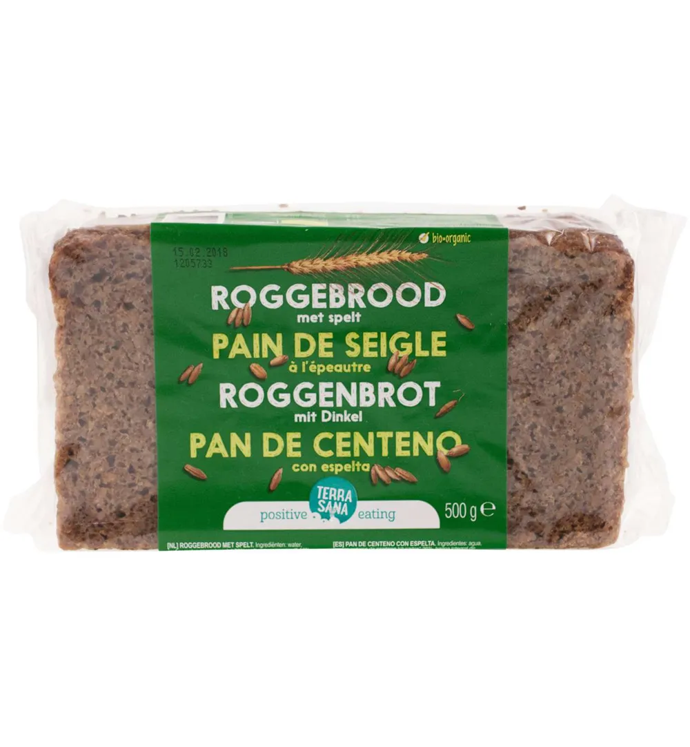Terrasana Roggebrood Met Spelt Bio (500 gr)