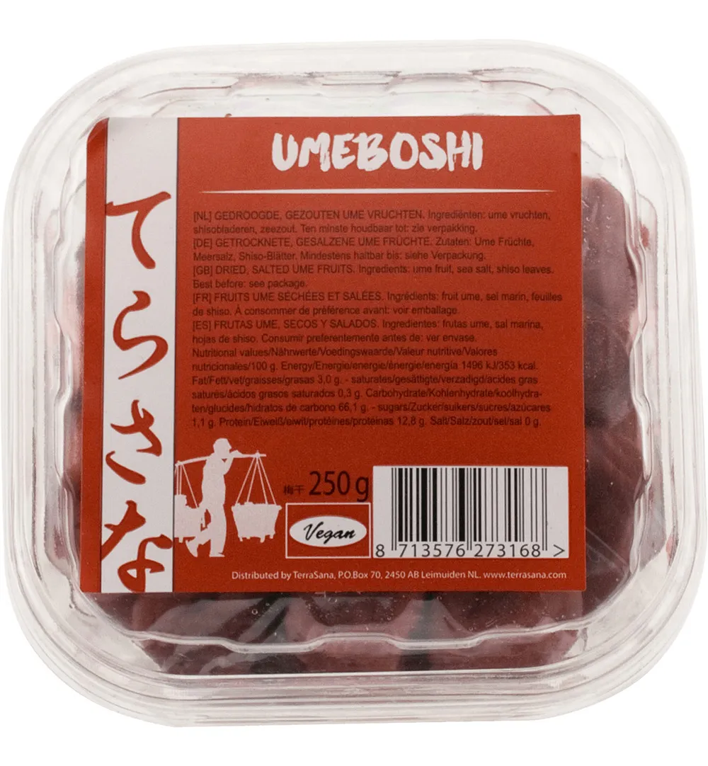 Terrasana Umeboshi Gezoute Japanse Abrikozen (250 gr)