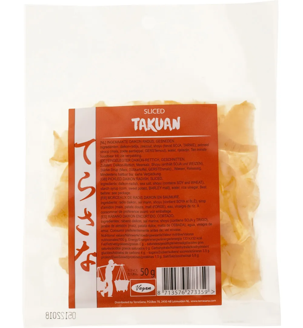 Terrasana Slices Takuan Daikonradijs Pickled (50 gr)