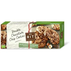De Rit Double chococookies hazelnoot bio (175 gr)
