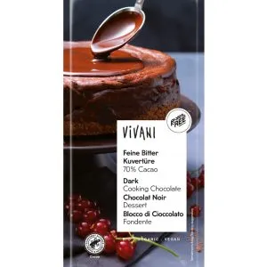 Vivani Couverture smeltchocolade puur bio (200 gr)