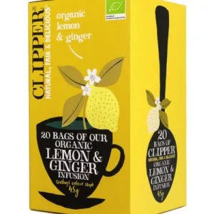 Clipper Lemon & ginger tea bio (20 stuks)