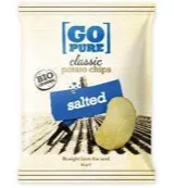 Go Pure Chips naturel gezouten bio (125 gr)