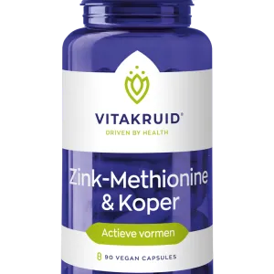 Vitakruid Zink Methionine & Koper Gluconaat (90 vega capsules)