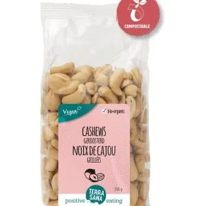 TerraSana Cashewnoten roasted zout bio (250 gr)