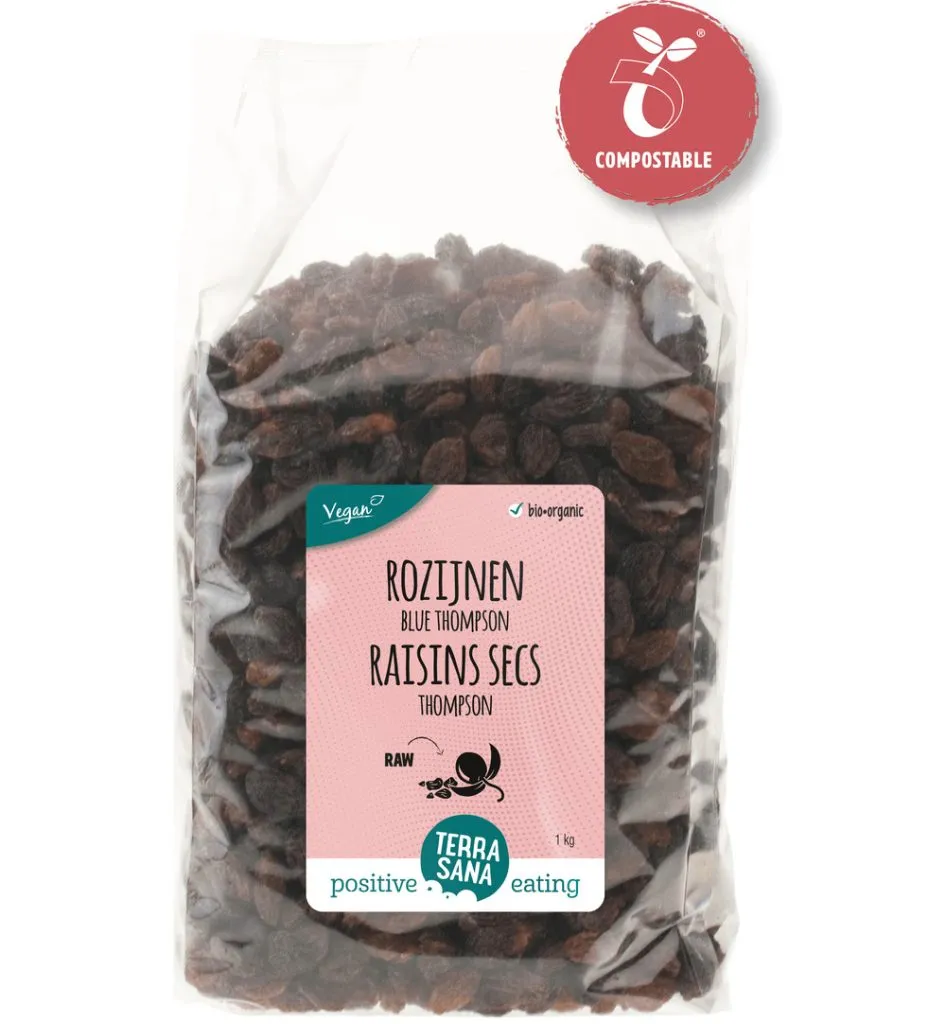 Terrasana Raw Rozijnen Blue Thompson Bio (1000 gr)