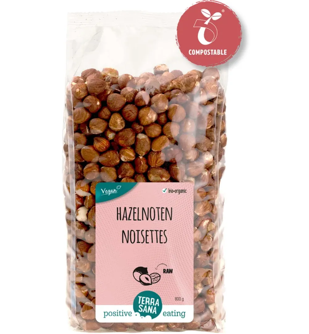 Terrasana Hazelnoten Bruin Gepeld Bio (800 gr)