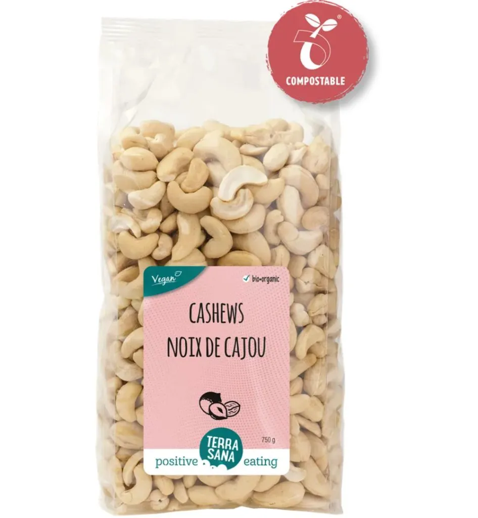 Terrasana Cashewnoten Ongeroosterd Zonder Zout Bio (750 gr)
