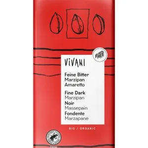 Vivani Chocolade puur met marsepein & amaretto bio (100 gr)