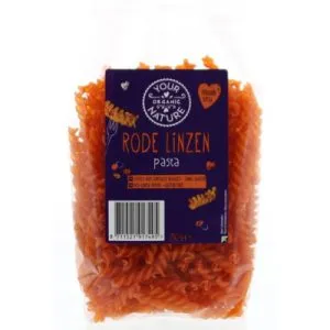 Your Organic Nature Rode Linzen Pasta Glutenvrij (250 gr)