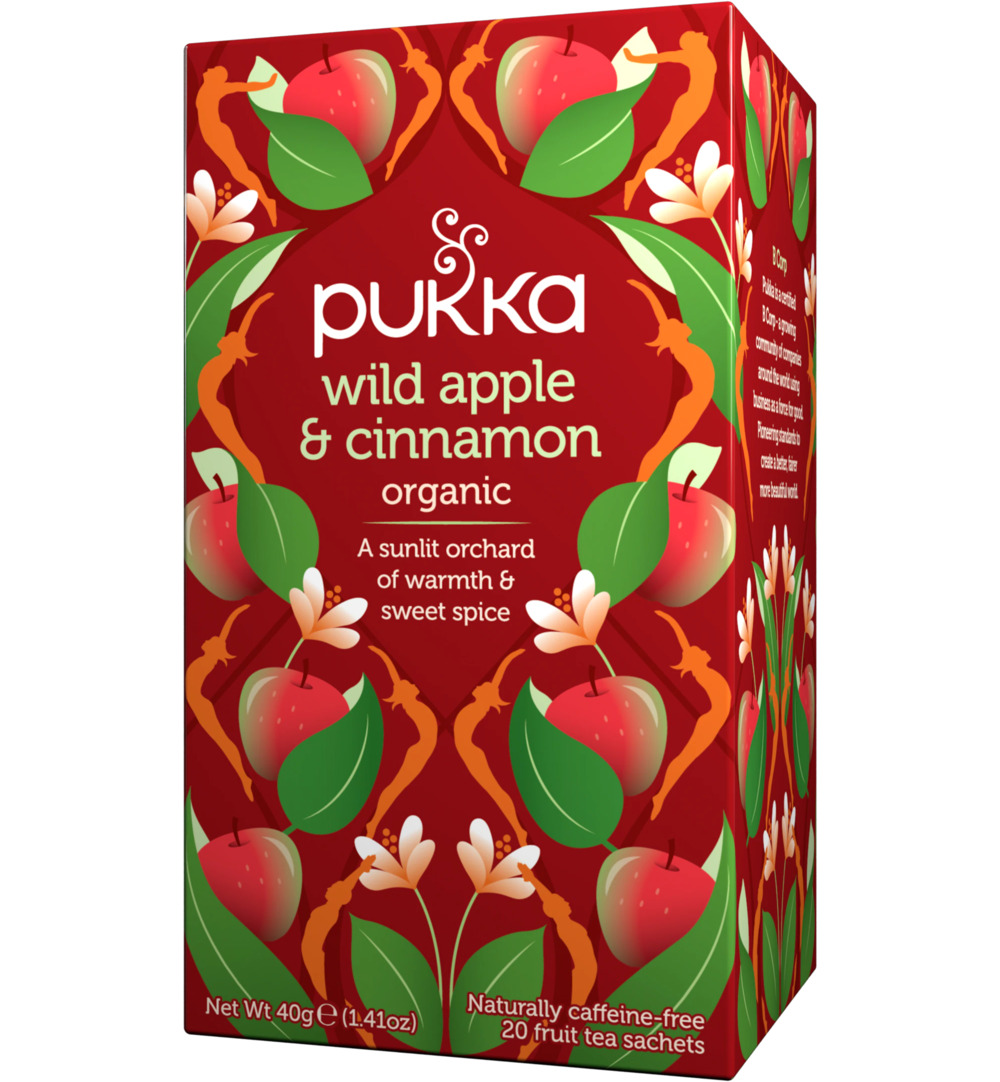 Pukka Organic Teas Wild Apple & Cinnamon Bio (20 zakjes)